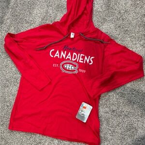 NHL Montreal Canadiens lightweight Red Hoodie Jersey